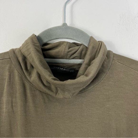 Soaked in Luxury Medium Hanadi Rollneck Long Sleeve Olive Green Shirt Top - Picture 3 of 5